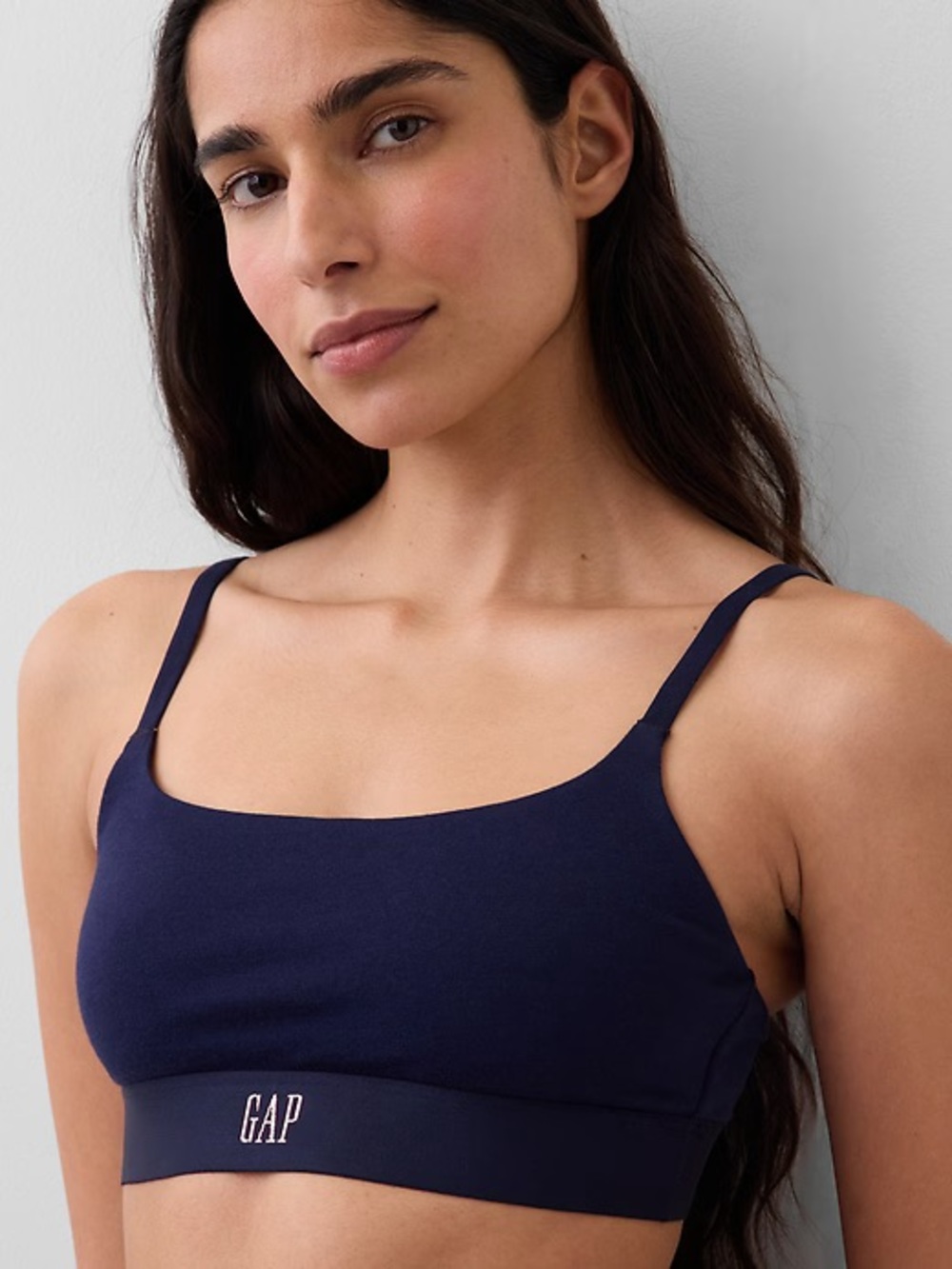Gap Organic Stretch Cotton Logo Bralette XL